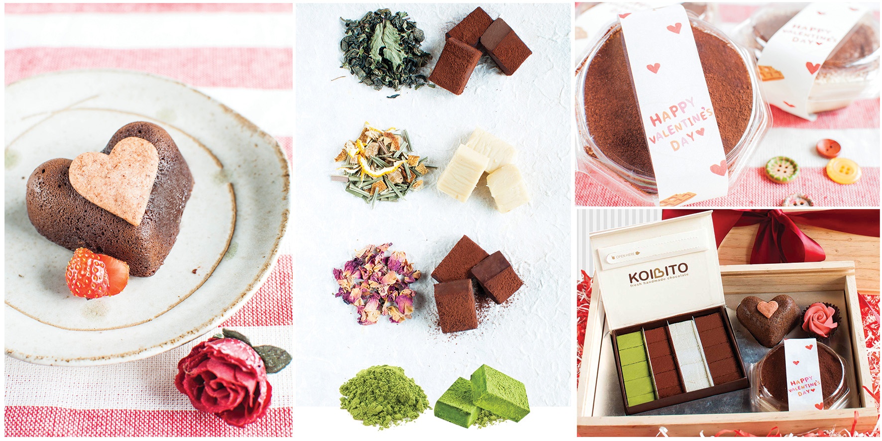 Set hop qua go Valentine chocolate tuoi va banh Nhat doc dao hinh anh