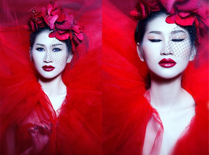 Quynh Thi quyen ru voi sac do ngay Valentine hinh anh