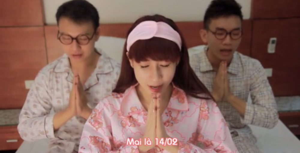 Clip che 'Minh yeu nhau di' phien ban 'Valentine an toan' hinh anh