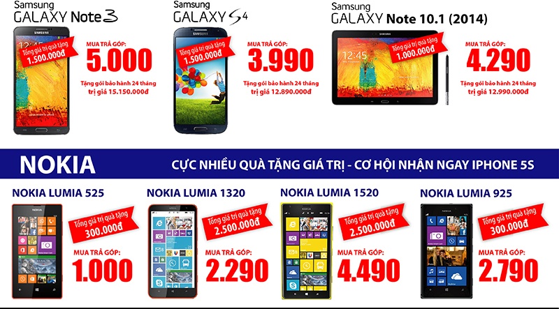 Mua tra gop Apple, smartphone lai suat 0 dong hinh anh