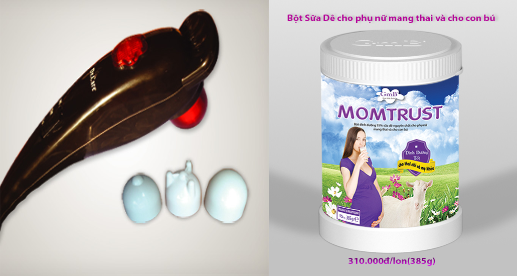 Sữa dê Momtrust dành tặng máy massage trị liệu, khi mua 2 lon sữa (310.000 đồng/lon)