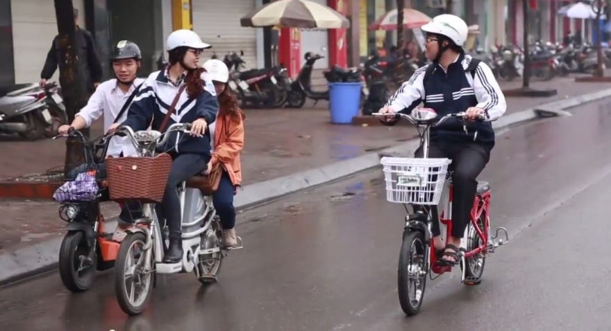 Thông qua một khảo sát với hơn 100 học sinh ở HN, tới 95% các em cho biết thích được sử dụng xe đạp điện.