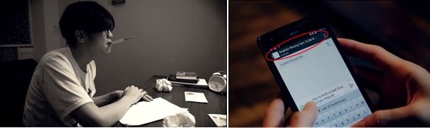 Tỏ tình ngày ấy đầy gian nan (trái), ngày nay chỉ cần một chiếc tablet “Hay là mình bất chấp hết yêu nhau đi em…” và gửi đến cùng lúc nhiều người.