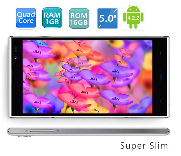 Super Slim sử dụng màn hình 5 inch HD công nghệ OGS tích hợp tấm nền IPS cho hình ảnh chân thực với chiều sâu được tăng cường.