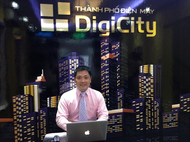 Ông Trần Xuân Thắng, Tổng giám đốc DigiCity luôn, tràn đầy năng lượng.