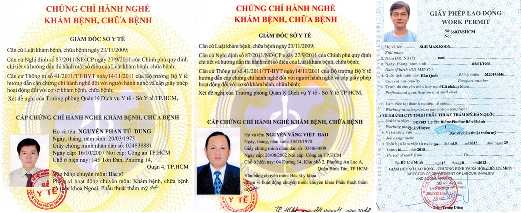 Từ trái sang phải: Ths.Bs.Nguyễn Phan Tú Dung, Ths.Bs.Nguyễn Văng Việt Hảo, TS.BS.Man Koon Suh.