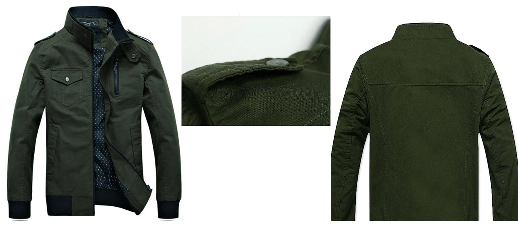 Cùng với xu hướng thô, bụi đang nở rộ, các chàng trai cũng nên cập nhật cho mình mẫu áo khoác kaki 2 lớp đúng mốt nhất. Chất liệu kaki chắc chắn sẽ khiến chàng trẻ ra tới vài tuổi, cho vẻ ngoài nam tính, trẻ trung và mạnh mẽ hơn. Giá bán 260.000 đồng.
