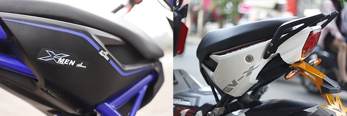 Tem ở phần cốp xe.