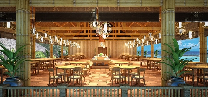 Phối cảnh nhà hàng tại Vinpearl Phú Quốc.