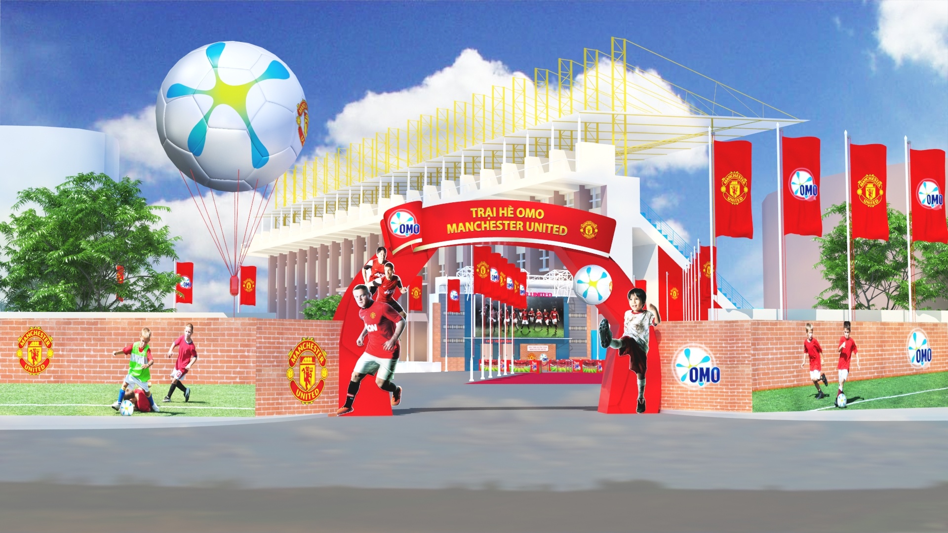 Trai he OMO - Manchester United hoanh trang cho tre em VN hinh anh