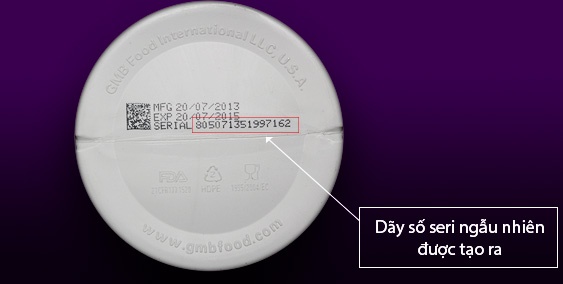 Chống sữa giả bằng công nghệ kỹ thuật 15 số seri độc đáo của