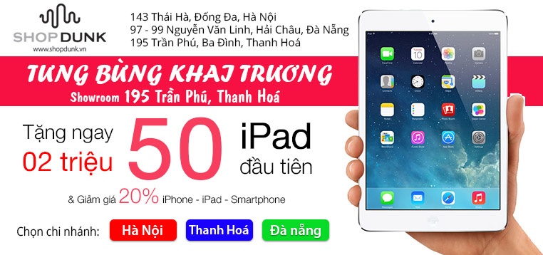 Nhanh tay để trở thành 50 người đầu tiên sở hữu iPad Mini.
