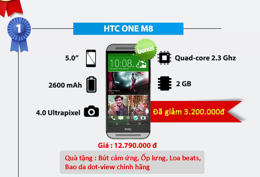 10 smartphone giam gia va nhieu uu dai hinh anh