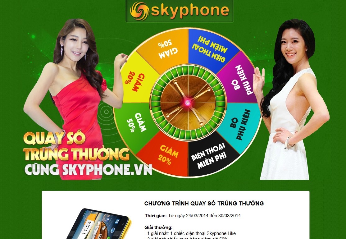 Quay so  trung thuong cung Skyphone hinh anh