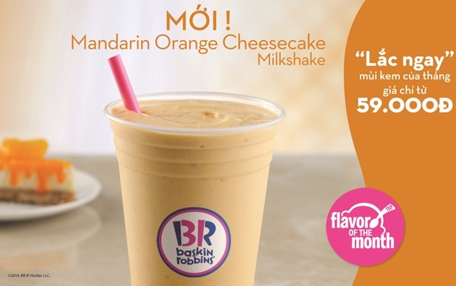 Một ly milkshake mang vị chua, béo của quýt và phô mai sẽ mang đến cho bạn cảm giác sảng khoái mát lạnh ngày hè và đặc biệt là sẽ không làm bạn cảm thấy ngán vì ngọt.