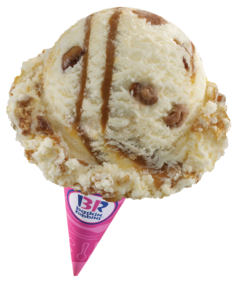 Praline’n Cream: Viên kem vani truyền thống hòa lẫn với hạt hồ đào ngọt bùi, được tô điểm bởi những dải caramel mềm mại luôn sẵn sàng chờ bạn khám phá.