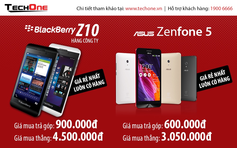 Mua tra gop Zenfone 5,BlackBerry Z3, Z10 chi voi 600.000 hinh anh