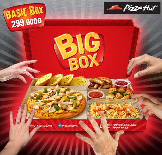 Hộp Big Box dành cho 4 người chỉ với 299.000 đồng.