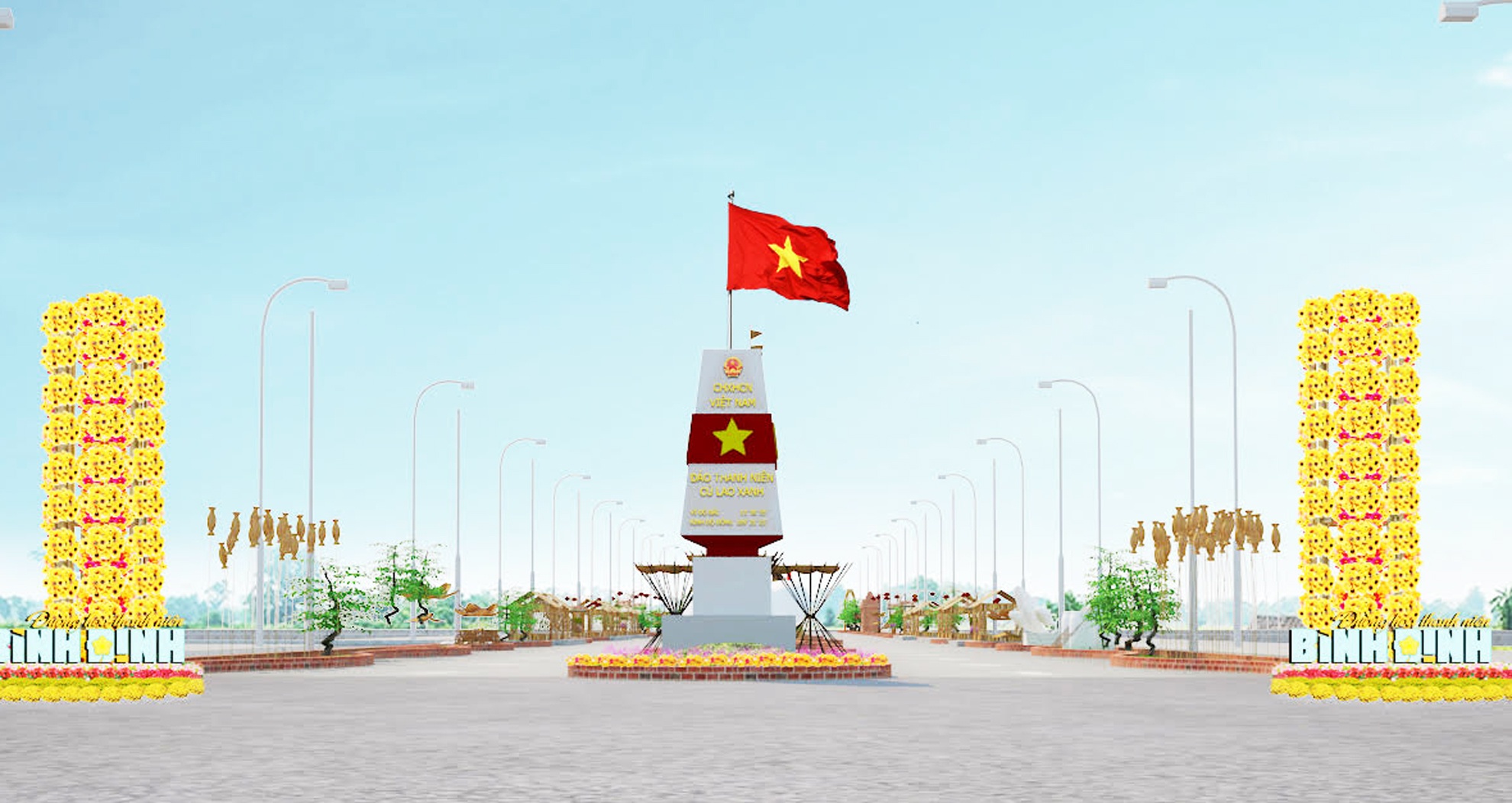 Duong hoa Tet chu quyen bien dao o Binh Dinh hinh anh