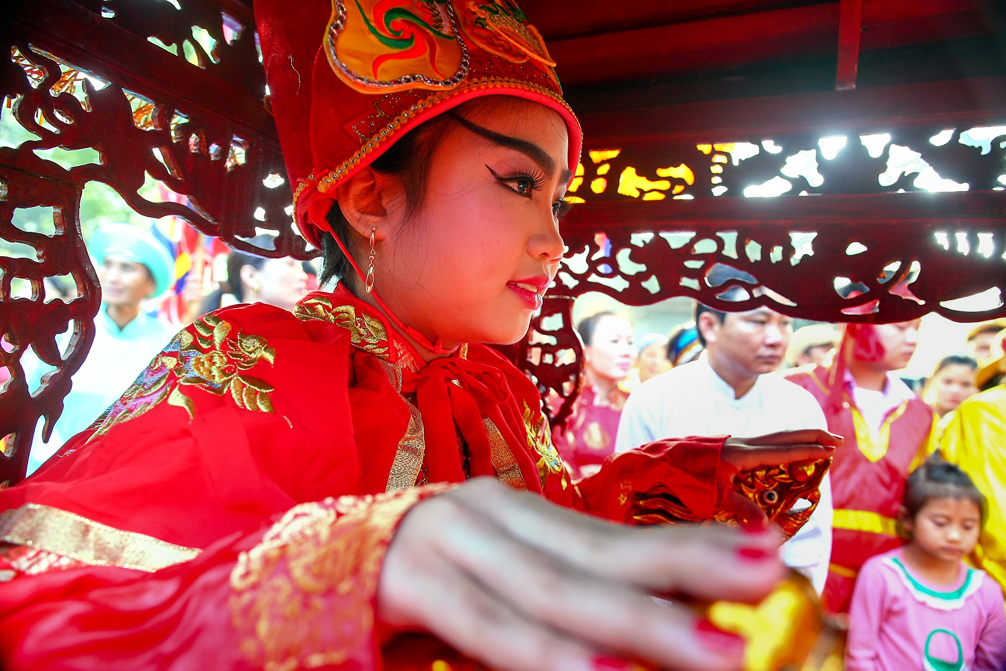 Le ruoc 'Tuong ba' 12 tuoi o hoi Giong hinh anh