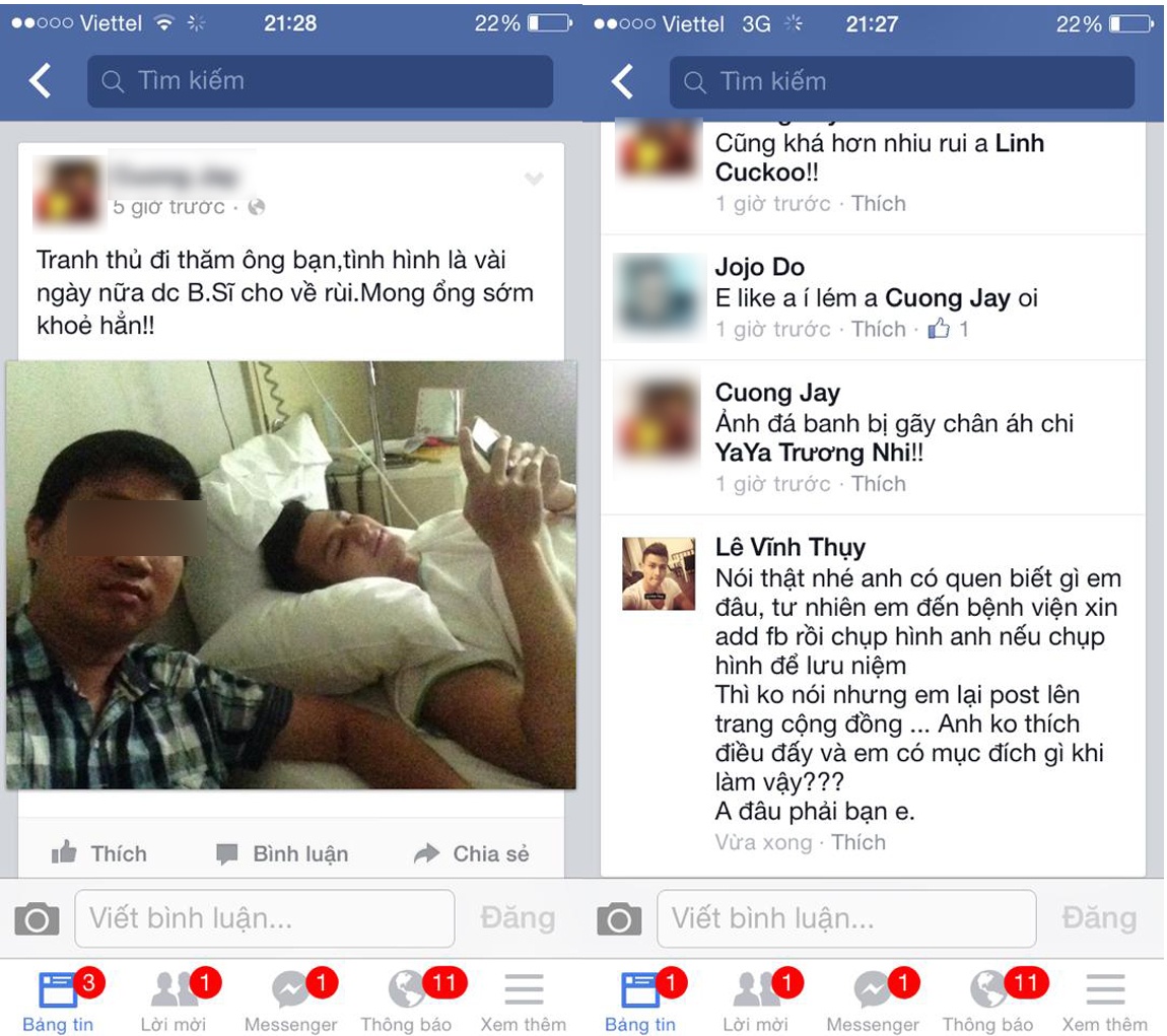 Cau like bang anh quen Vinh Thuy, nam thanh nien bi 'nem da' hinh anh