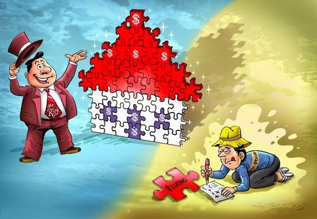 Người giàu tập trung vào tổng tài sản (bao gồm nhà cửa, xe cộ, đất đai,…). Người nghèo chỉ quan tâm tới thu nhập từ làm việc.