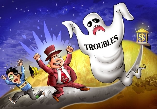 Người giàu dù e sợ vẫn hành động. Người nghèo để nỗi sợ hãi chế ngự mình.