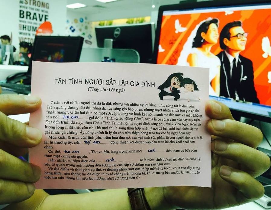 Thiep cuoi co mot khong hai cua cap doi Sai thanh hinh anh
