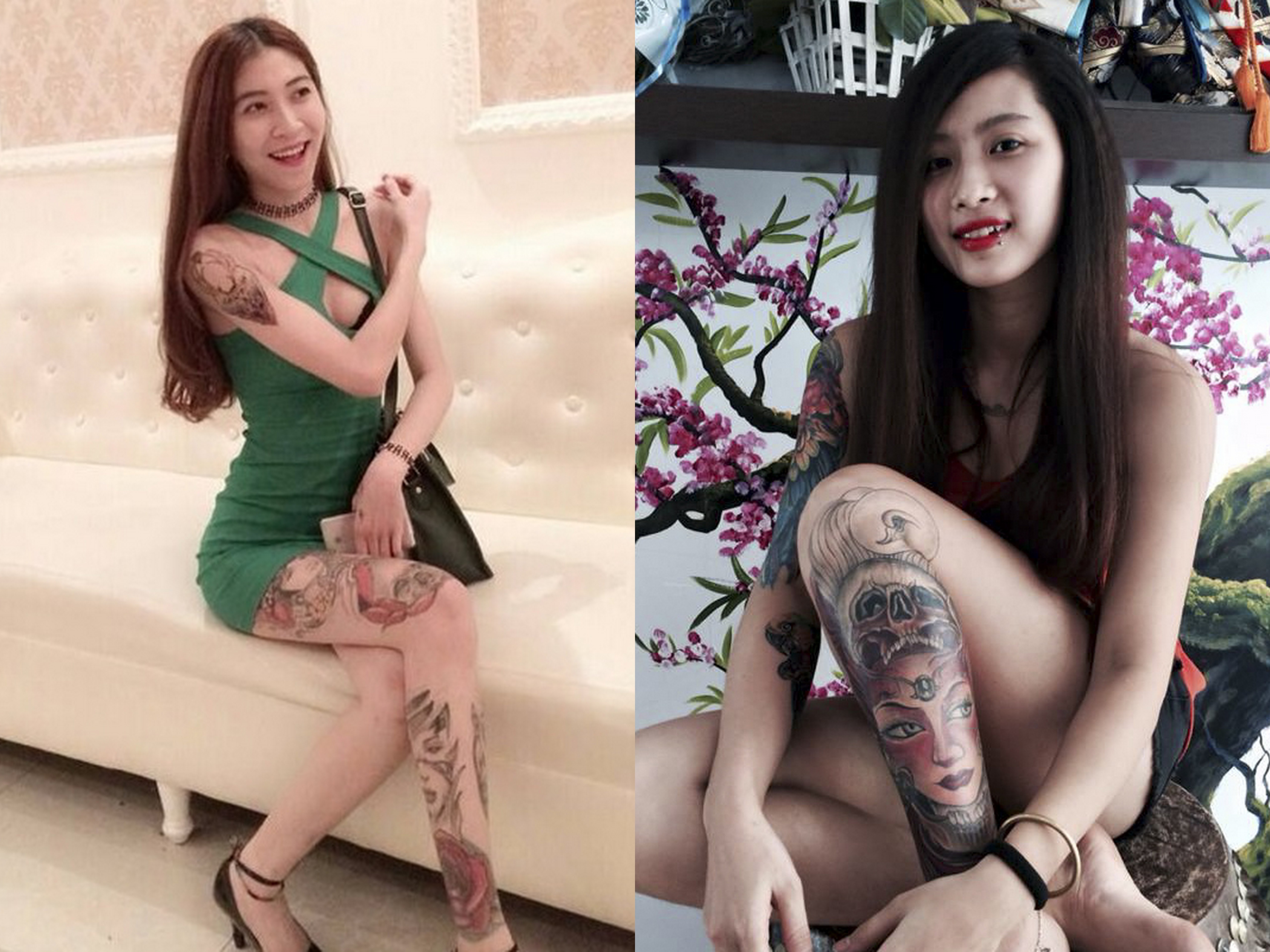 Ba co gai 9X dung hinh xam thay trang suc hinh anh
