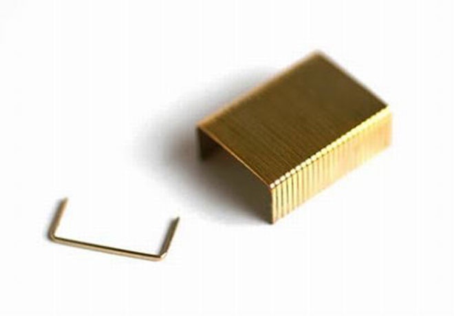 Ghim dập bằng vàng: Công ty Oooms tại Hà Lan đã sản xuất ra những cái ghim bằng vàng 14 carat, giá <abbr class=