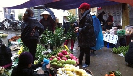 Ha Noi: Di cho can Tet, het hon vi gia thuc pham hinh anh