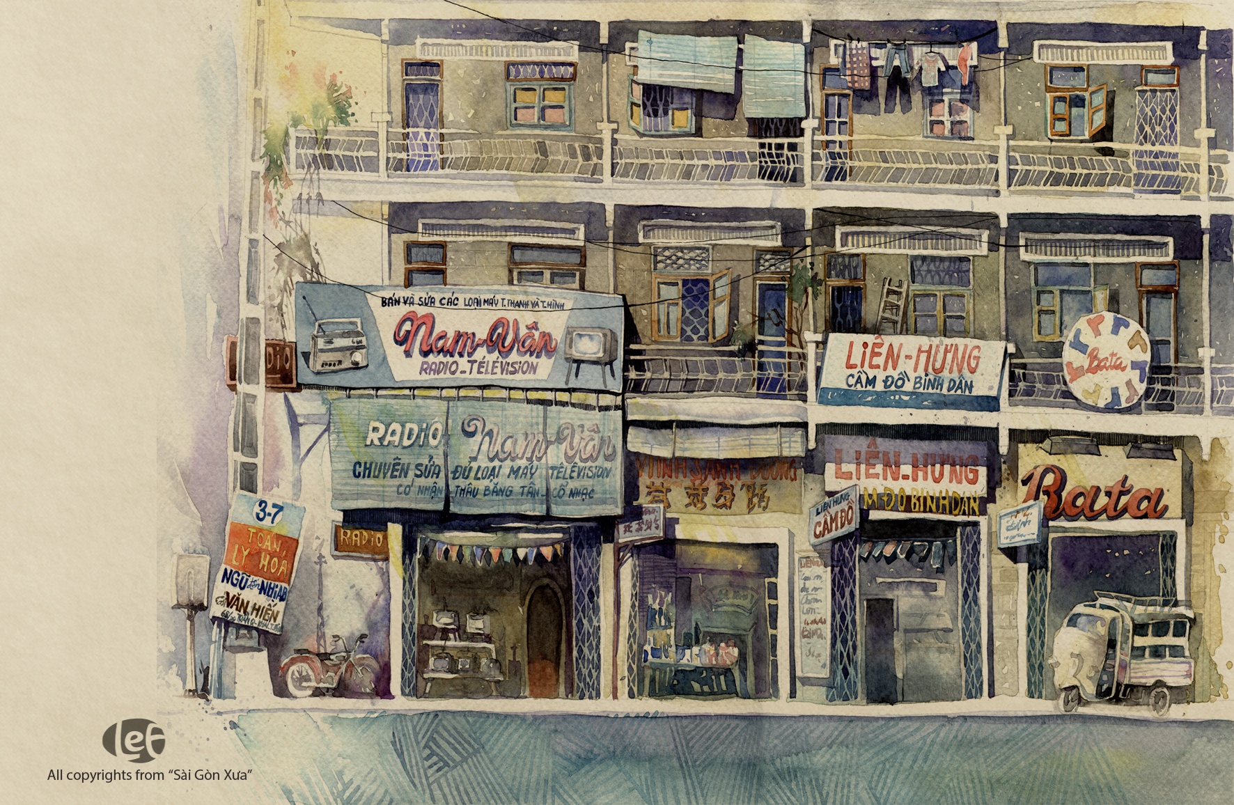 Sai Gon xua tai hien doc dao qua tranh cua 9X Viet hinh anh