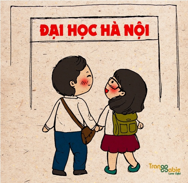 Cùng làm thêm ở một tiệm bánh. Ở đây, đôi bạn trẻ đã có nhiều kỷ niệm đáng nhớ.