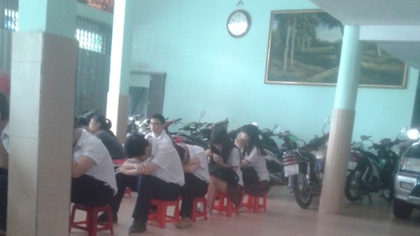 Chỉ còn lại 17 học sinh học tại trường Phan Bội Châu. Ảnh: L.N.