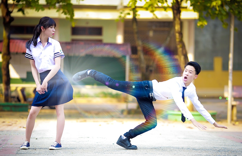 Bo anh nhung tro nghich ngom cua hoc sinh hinh anh