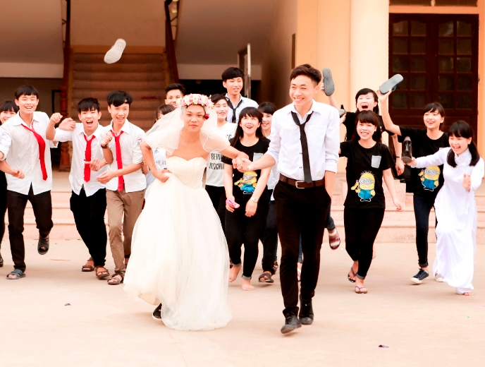 Anh 'dam cuoi ky yeu' doc dao cua teen Nghe An hinh anh