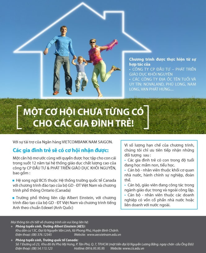 Nhiều trường quốc tế đưa ra các gói đầu tư tài chính giáo dục dành cho phụ huynh - Ảnh: Minh Giảng.