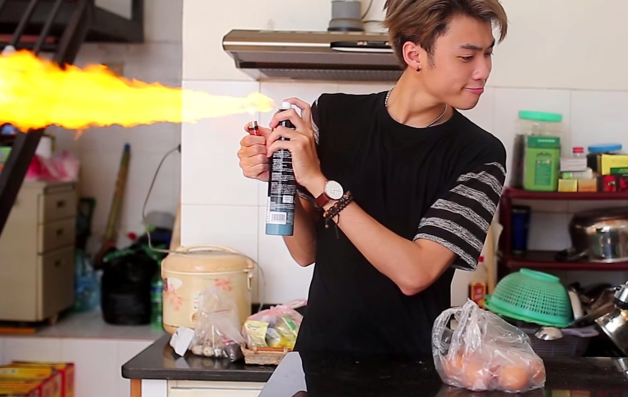 Vuong Anh Ole lam clip tang sinh nhat ban gai phuong xa hinh anh