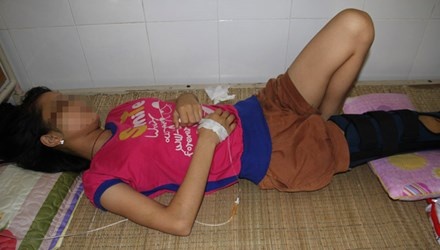 m Trang đang điều trị tại Bệnh viện Đa khoa Nghệ An.