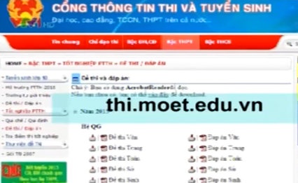 Cach thuc xem diem thi THPT quoc gia 2015 hinh anh