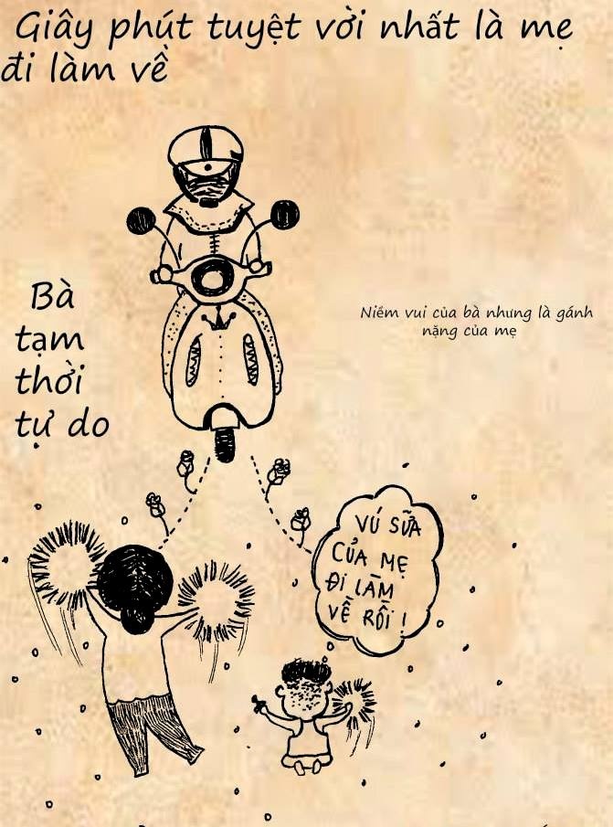 Cả ngày tất bật với bao công việc từ một đứa trẻ, giây phút con gái về, bà ngoại như được 