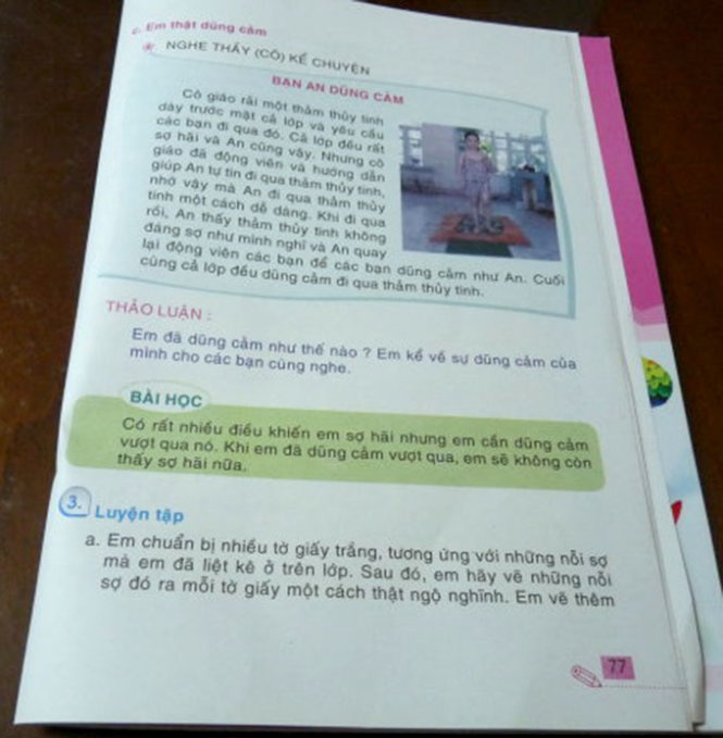 Trang sách dạy về lòng can đảm,