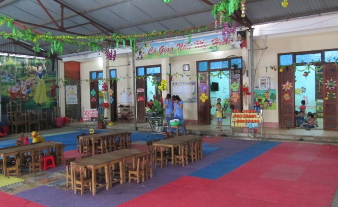 Bên trong cơ sở mầm non Sơn Ca.