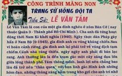Truong hoc lay anh tu tu minh hoa cho anh hung Le Van Tam hinh anh