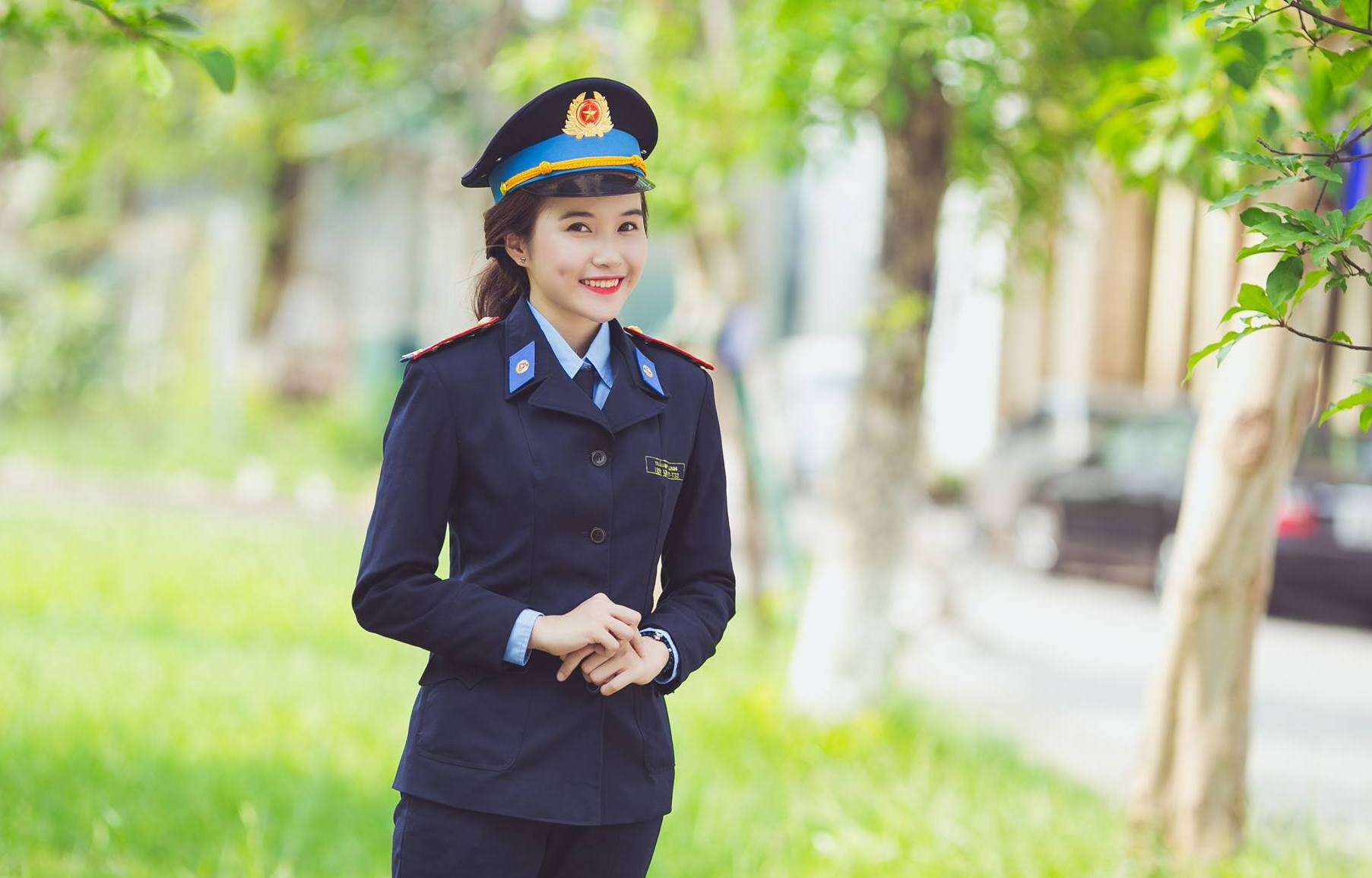 nu sinh Hoc vien canh sat anh 1