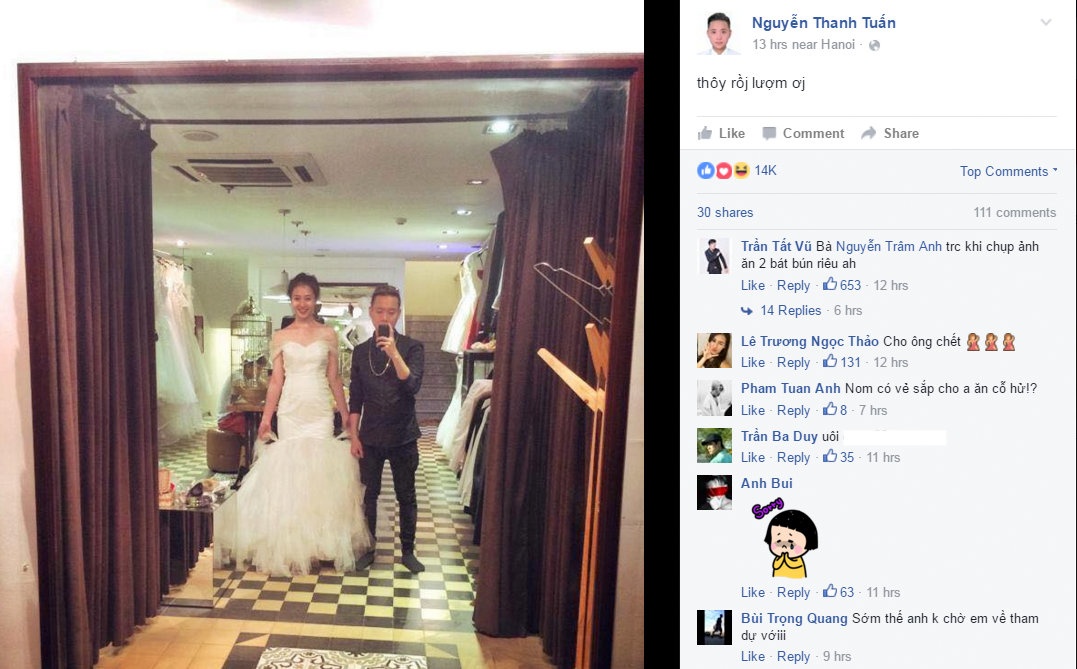 Hot girl Trâm Anh thử váy cưới ảnh 1 Hot girl Tram Anh thu vay cuoi anh 1