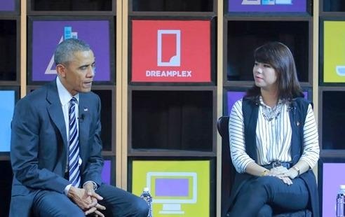 Ba ban tre Viet tro chuyen voi Tong thong Obama la ai? hinh anh