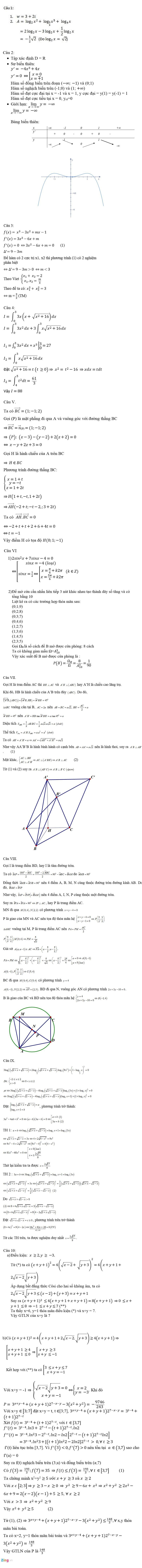 Đáp án đề thi Toán 2016 ảnh 2 Dap an de thi Toan 2016 anh 2