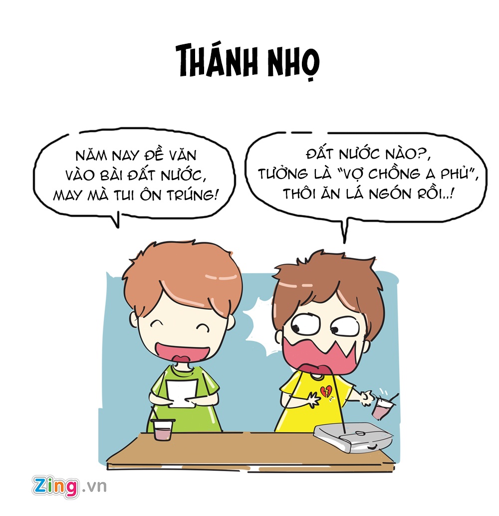 cac kieu thi sinh sau khi thi anh 6