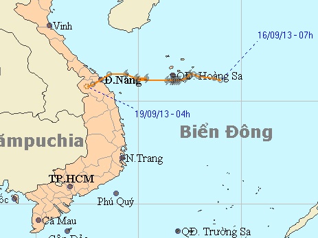 Bao so 8 suy yeu thanh vung ap thap, mua lon o mien Trung hinh anh